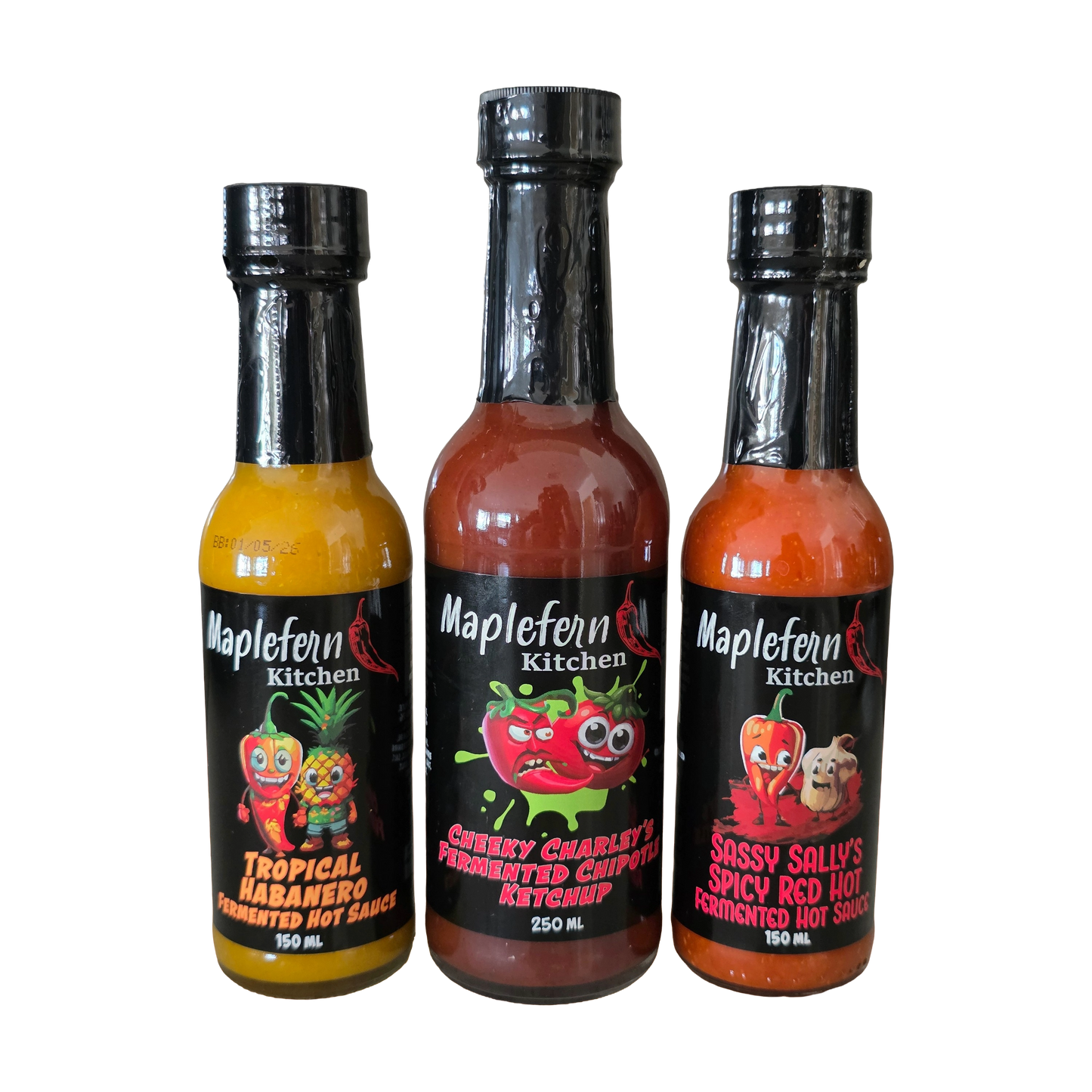 First Release Trio - Sassy Sally's, Tropical Habanero & Cheeky Charley's